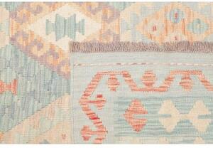 Tappeto Kilim Geometrico Celeste Beige 125x183 Cm