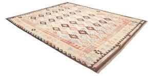 Tappeto Kilim Geometrico Avorio Terracotta 255x304 Cm