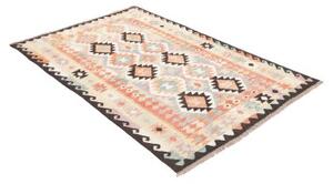 Tappeto Kilim Geometrico Avorio Arancione 119x182 Cm