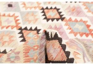 Tappeto Kilim Geometrico Avorio Terracotta 256x295 Cm