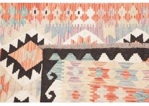 Tappeto Kilim Geometrico Avorio Arancione 119x182 Cm