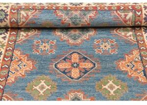 Tappeto Kazak Washed Stilizzato Blu Rosso Ruggine 102x158 Cm