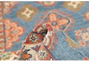 Tappeto Kazak Washed Stilizzato Blu Rosso Ruggine 102x158 Cm