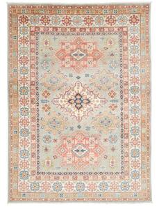 Tappeto Kazak Washed Stilizzato Verde Salvia Rosso Corallo 147x200 Cm