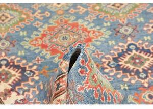 Tappeto Kazak Washed Geometrico Azzurro Avorio 151x199 Cm