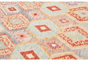 Tappeto Kilim Geometrico Grigio Chiaro Multicolore 207x297 Cm