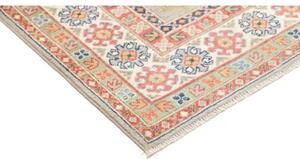 Tappeto Kazak Washed Stilizzato Verde Salvia Rosso Corallo 147x200 Cm