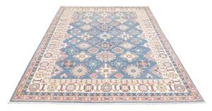 Tappeto Kazak Washed Stilizzato Blu Beige 166x241 Cm