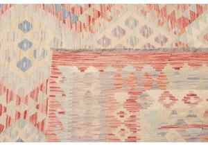 Tappeto Kilim Geometrico Rosa Antico Azzurro 318x392 Cm