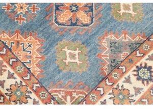 Tappeto Kazak Washed Stilizzato Blu Rosso Ruggine 102x158 Cm