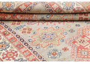 Tappeto Kazak Washed Stilizzato Verde Salvia Rosso Corallo 147x200 Cm