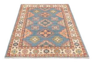 Tappeto Kazak Washed Stilizzato Blu Rosso Ruggine 102x158 Cm