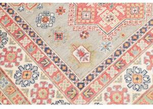 Tappeto Kazak Washed Stilizzato Verde Salvia Rosso Corallo 147x200 Cm