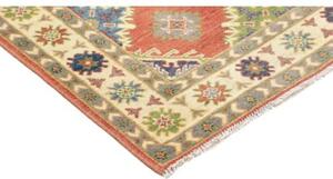 Tappeto Kazak Washed Stilizzato Rosso Mattone Beige 105x147 Cm