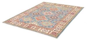 Tappeto Kazak Washed Geometrico Azzurro Avorio 151x199 Cm
