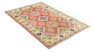 Tappeto Kazak Washed Stilizzato Rosso Mattone Beige 105x147 Cm