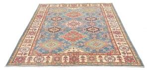 Tappeto Kazak Washed Geometrico Azzurro Avorio 151x199 Cm