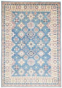 Tappeto Kazak Washed Stilizzato Blu Beige 166x241 Cm