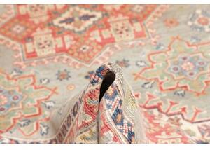 Tappeto Kazak Washed Stilizzato Verde Salvia Rosso Corallo 147x200 Cm