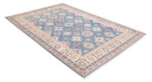 Tappeto Kazak Washed Stilizzato Blu Beige 166x241 Cm