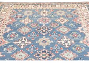 Tappeto Kazak Washed Stilizzato Blu Beige 166x241 Cm