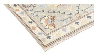 Tappeto Kazak Washed Stilizzato Verde Salvia Blu Corsia 77x302 Cm