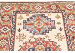 Tappeto Kazak Washed Geometrico Avorio Rosso 81x124 Cm