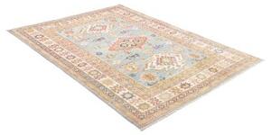 Tappeto Kazak Washed Stilizzato Azzurro Beige 154x201 Cm