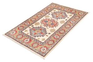 Tappeto Kazak Washed Geometrico Avorio Rosso 81x124 Cm