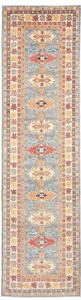 Tappeto Kazak Washed Stilizzato Blu Cielo Avorio Corsia 81x302 Cm