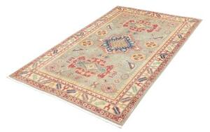 Tappeto Kazak Washed Stilizzato Grigio Azzurro Rosso 120x184 Cm