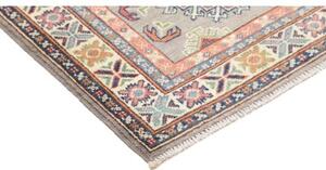 Tappeto Kazak Washed Geometrico Grigio Blu 82x198 Cm