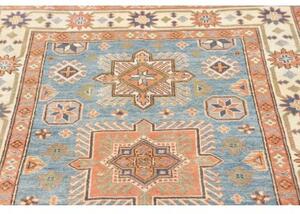 Tappeto Kazak Washed Stilizzato Azzurro Terracotta 118x178 Cm