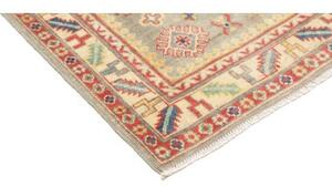 Tappeto Kazak Washed Stilizzato Grigio Azzurro Rosso 120x184 Cm