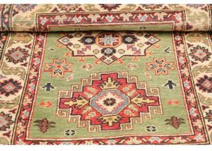 Tappeto Kazak Washed Geometrico Verde Beige 81x126 Cm