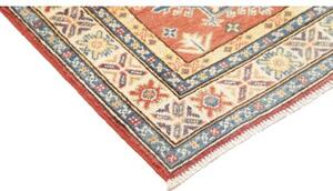 Tappeto Kazak Washed Stilizzato Rosso Blu Corsia 80x297 Cm