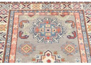 Tappeto Kazak Washed Geometrico Grigio Blu 82x198 Cm