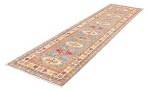 Tappeto Kazak Washed Stilizzato Blu Cielo Avorio Corsia 81x302 Cm