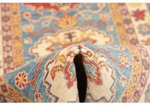 Tappeto Kazak Washed Stilizzato Blu Cielo Avorio Corsia 81x302 Cm