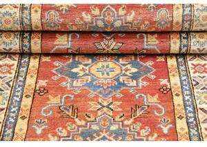 Tappeto Kazak Washed Stilizzato Rosso Blu Corsia 80x297 Cm