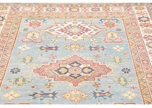 Tappeto Kazak Washed Stilizzato Azzurro Beige 154x201 Cm