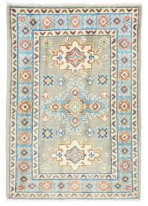 Tappeto Kazak Washed Medaglione Grigio Azzurro 62x92 Cm