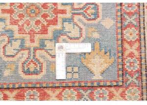 Tappeto Kazak Geometrico Celeste Beige 82x200 Cm