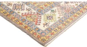 Tappeto Kazak Washed Geometrico Grigio Multicolore 197x296 Cm