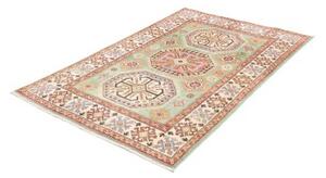 Tappeto Kazak Washed Geometrico Verde Acqua Rosso Mattone 116x175 Cm