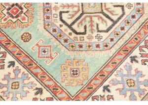 Tappeto Kazak Washed Geometrico Verde Acqua Rosso Mattone 116x175 Cm