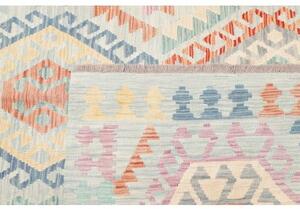 Tappeto Kilim Geometrico Azzurro Beige 205x295 Cm