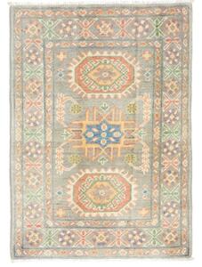 Tappeto Kazak Washed Stilizzato Grigio Arancione 62x86 Cm