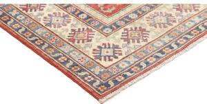 Tappeto Kazak Washed Stilizzato Rosso Mattone Blu Avio 152x202 Cm