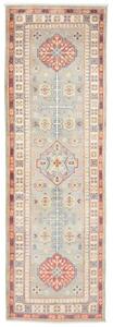 Tappeto Kazak Washed Stilizzato Grigio Rosso Mattone Corsia 80x252 Cm